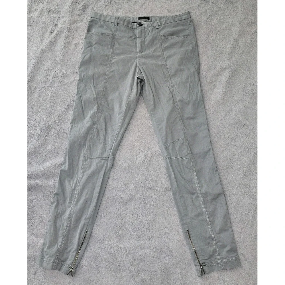 ATM Anthony Thomas Melillo Pants Women Size 8‎ Gray Chino Cargo Stretch